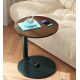Masuta rotunda pentru cafea lemn cu metal 50 x 60 cm natur cu negru