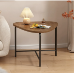 Masuta triunghiulara pentru cafea blat MDF cadru metalic 64 x 52 x 51 cm natur cu negru