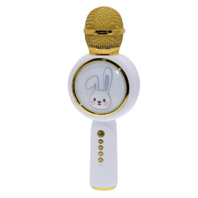 Microfon Karaoke cu Bluetooth pentru copii X6 model IEPURAS