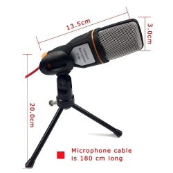 Microfon Profesional SF666 pentru Inregistrare Vocala Si Karaoke Negru