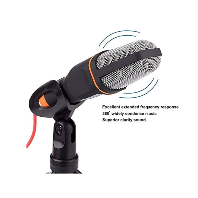 Microfon Profesional SF666 pentru Inregistrare Vocala Si Karaoke Negru