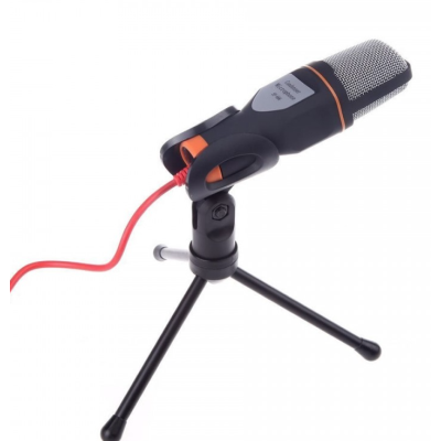 Microfon Profesional SF666 pentru Inregistrare Vocala Si Karaoke Negru