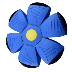 Minge interactiva Blast Ball in forma de Disc cu lumini ALBASTRA