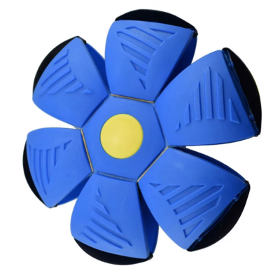 Minge interactiva Blast Ball in forma de Disc cu lumini ALBASTRA