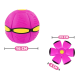 Minge Zburatoare Transformabila in Disc Frisbee 2 moduri de joaca 23 cm ROZ