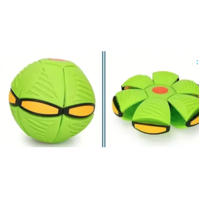 Minge Zburatoare Transformabila in Disc Frisbee 2 moduri de joaca 23 cm VERDE