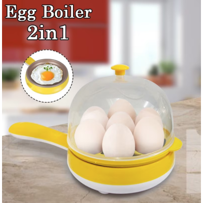 Mini aparat electric cu fierbator 2in1 pentru oua ROZ