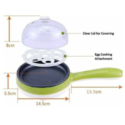 Mini aparat electric cu fierbator 2in1 pentru oua ROZ