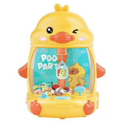 Mini Automat cu Gheara in forma de Ratusca joc interactiv pentru copii cu lumini si muzica