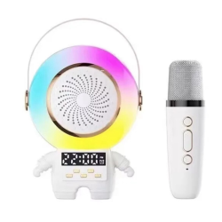UB Mini boxa portabila Bluetooth cu 1 microfon wireless pentru copii statie Karaoke model Astronaut