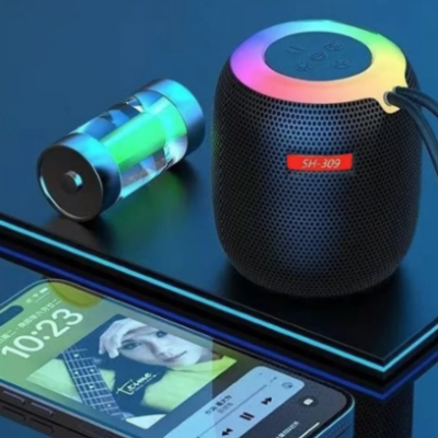Mini Boxa SH 309 Bluetooth cu Iluminare RGB si Bas Puternic