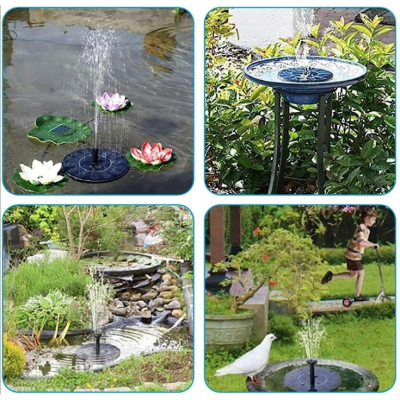 Mini fantana solara plutitoare pentru apa cu cinci capete