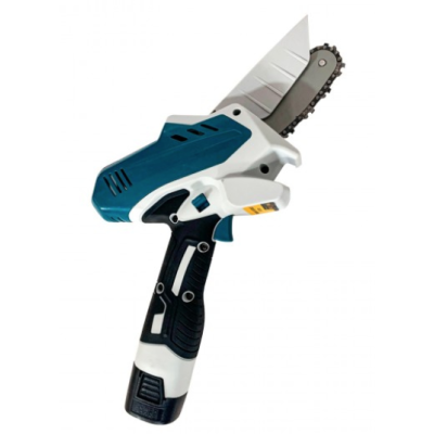 Mini Fierastrau cu lant si lama 4'' Craft tec 2 acumulatori 48w ALBASTRU MX678