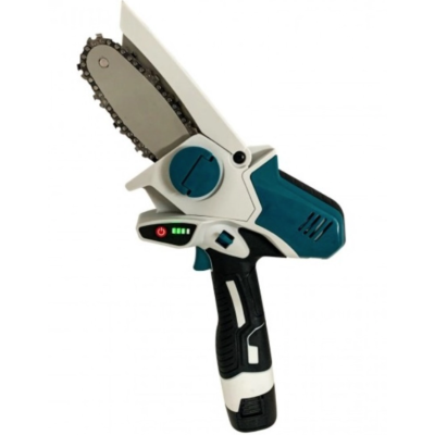 Mini Fierastrau cu lant si lama 4'' Craft tec 2 acumulatori 48w ALBASTRU MX678