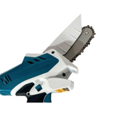 Mini Fierastrau cu lant si lama 4'' Craft tec 2 acumulatori 48w ALBASTRU MX678