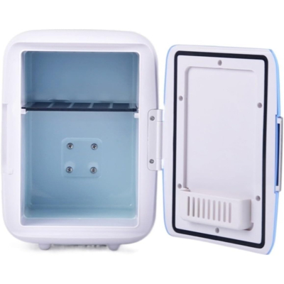 Mini Frigider Turistic Portabil cu Functie de Racire si Incalzire 12V Alb