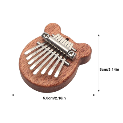 Mini Kalimba cu 8 Clape si Urechiuse portabil ideal pentru incepatori si copii