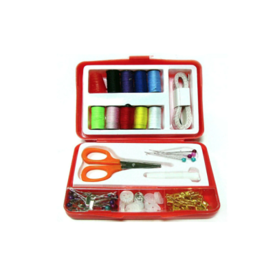 Mini kit de cusut 112 accesorii incluse, portabil 12x8 cm