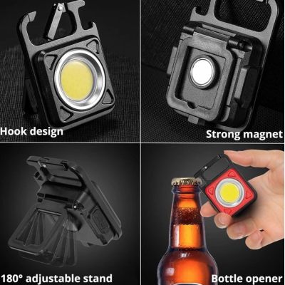 Mini lanterna breloc Q D912 pentru multiple utilizari