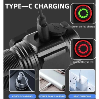 Mini lanterna de mana W5183 puternica cu 4 LED