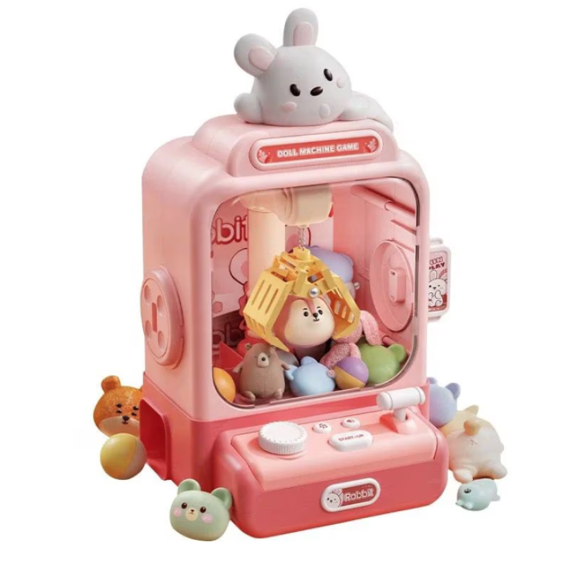 Mini masina de prins jucarii culoare roz accesorii incluse