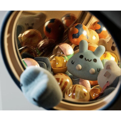 Mini masina de prins jucarii culoare roz accesorii incluse