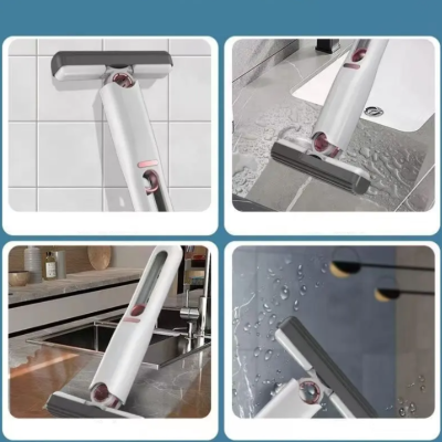 Mini mop portabil cu sistem autostoarcere pentru suprafete si geamuri