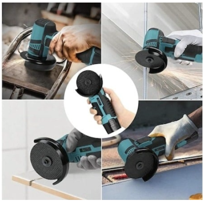 Mini polizor flex unghiular portabil cu 2 acumulatori 6 discuri 12V 76MM