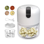 Mini tocator electric de bucatarie incarcare USB 250ml cu 3 lame Alb