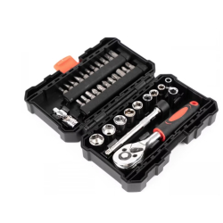 Mini Trusa chei tubulare si biti 1/4 cu 35 de piese