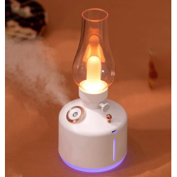 Mini umidificator ALB cu lampa fara capac si schimbare de culoare 