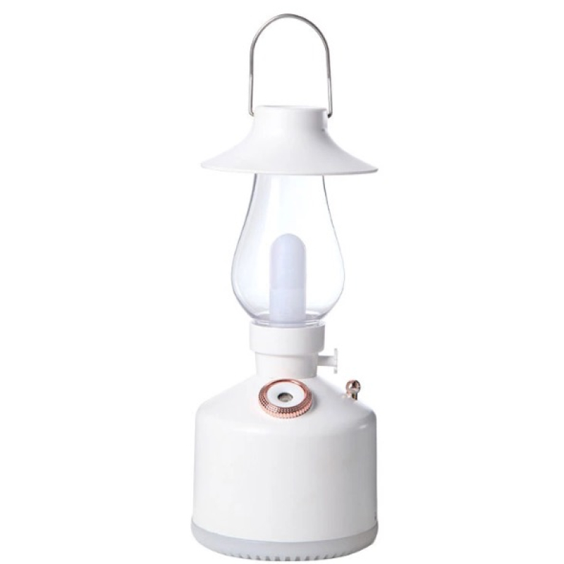 Mini umidificator ALB cu lampa vintage si schimbare de culoare