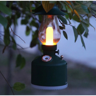 Mini umidificator ALB cu lampa vintage si schimbare de culoare
