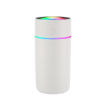 Mini umidificator portabil silentios cu 7 culori LED 320ml Alb