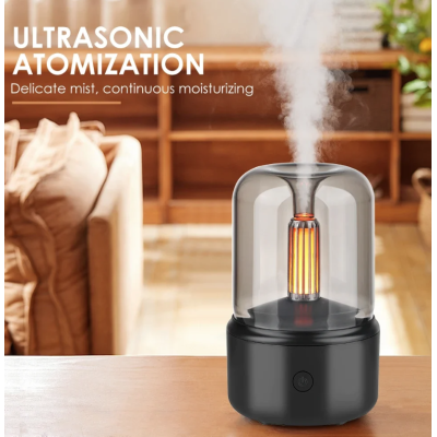 Mini umidificator si difuzor de arome 130 ml cu iluminare LED si USB Andowl Q JS112