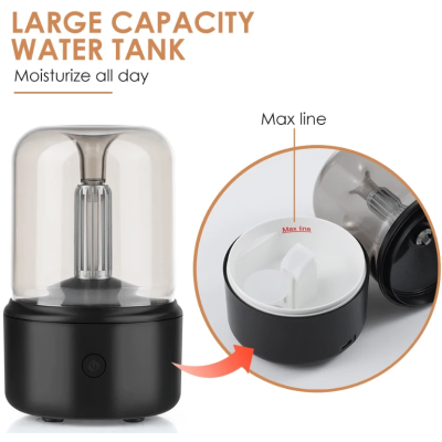 Mini umidificator si difuzor de arome 130 ml cu iluminare LED si USB Andowl Q JS112