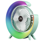 Mini ventilator de birou rotund cu LED RGB 