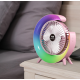 Mini ventilator de birou rotund cu LED RGB 