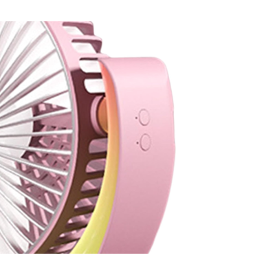 Mini ventilator de birou rotund cu LED RGB 