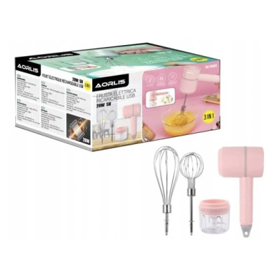 Mixer de mana electric portabil fara fir 3 in 1 AO-78163