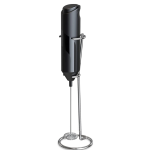 Mixer spuma de lapte negru cu stand vertical ideal pentru cappuccino
