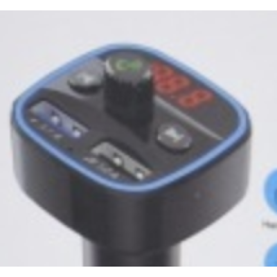 Modulator auto Q1 FM cu bluetooth 2 iesiri USB Negru