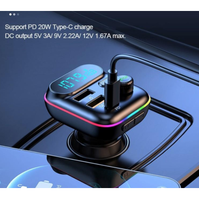 Modulator auto Q C78 Bluetooth 5.0 putere 20W + QC 3.0