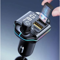 Modulator Fm auto ZTB A10 20W Rgb cu incarcare rapida  Negru