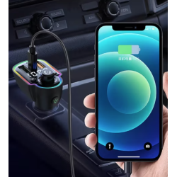 Modulator FM Bluetooth 5.0 Incarcare rapida MP3 Player Tip C PD 20W USB QC 3.0 ZTB A8