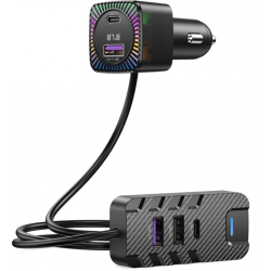 Modulator FM Bluetooth CSII cu 2 x USB C si 3 x USB A