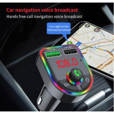 Modulator Mp3 Fm Auto F6 functie Bluetooth cu USB