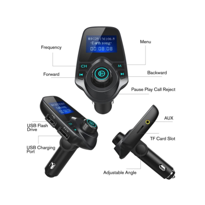 Modulator radio auto FM Bluetooth T11 cu card Micro SD/TF - DU75