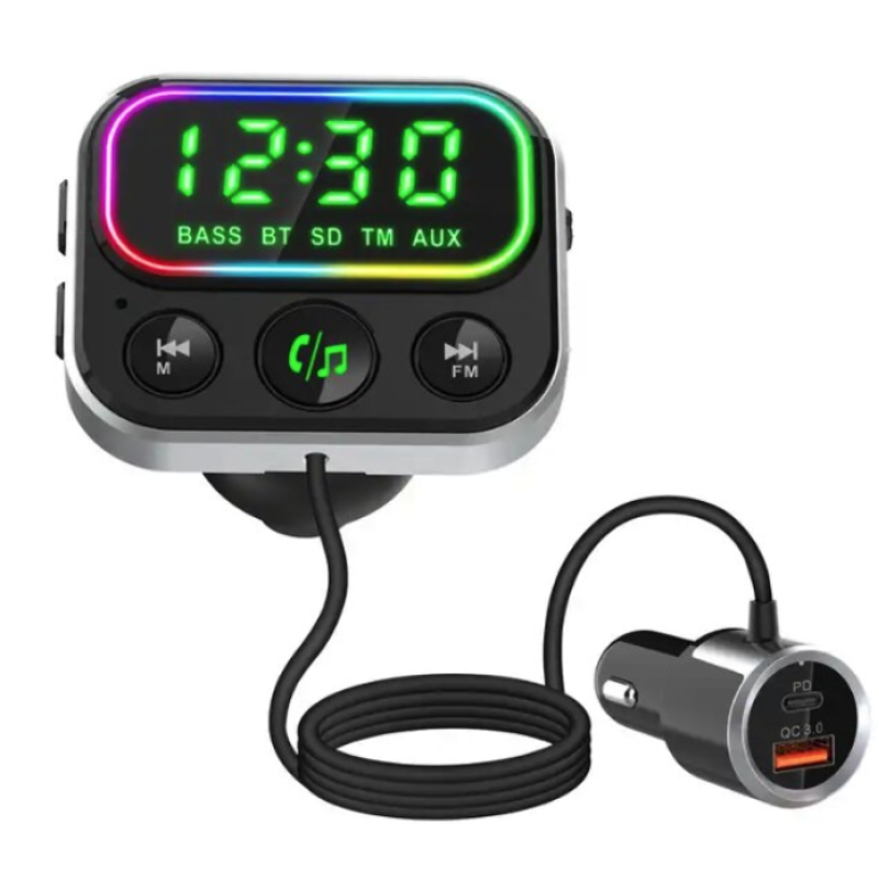 Modulator Transmitator FM Auto BC79 Bluetooth QC 3.0 negru