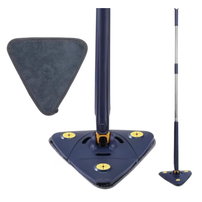 Mop multifunctional pentru suprafete uscate si ude cap triunghiular rotativ